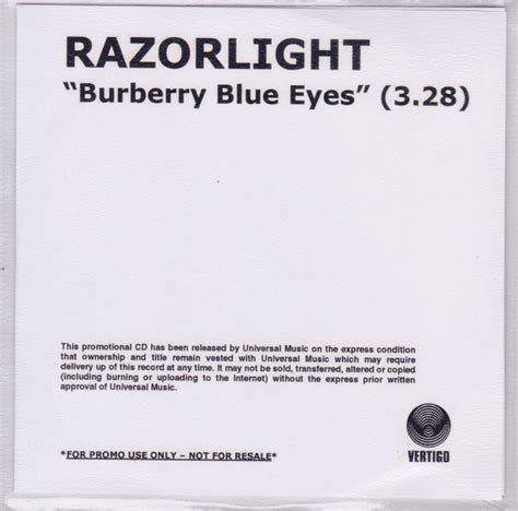 razorlight burberry blue eyes|Burberry Blue Eyes .